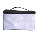 Polka Dots - White on Pastel Violet Cosmetic Storage Case