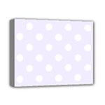 Polka Dots - White on Pastel Violet Deluxe Canvas 14  x 11  (Stretched)