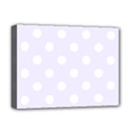 Polka Dots - White on Pastel Violet Deluxe Canvas 16  x 12  (Stretched)
