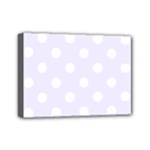 Polka Dots - White on Pastel Violet Mini Canvas 7  x 5  (Stretched)