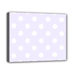 Polka Dots - White on Pastel Violet Canvas 10  x 8  (Stretched)