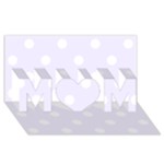 Polka Dots - White on Pastel Violet MOM 3D Greeting Card (8x4)