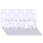 Polka Dots - White on Pastel Violet #1 MOM 3D Greeting Cards (8x4)