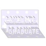 Polka Dots - White on Pastel Violet Congrats Graduate 3D Greeting Card (8x4)