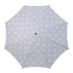 Polka Dots - White on Pastel Violet Golf Umbrella