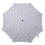 Polka Dots - White on Pastel Violet Hook Handle Umbrella (Small)