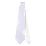 Polka Dots - White on Pastel Violet Necktie (One Side)