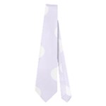 Polka Dots - White on Pastel Violet Necktie (Two Side)