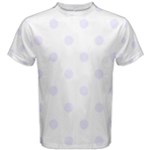 Polka Dots - Pastel Violet on White Men s Cotton Tee