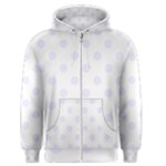 Polka Dots - Pastel Violet on White Men s Zipper Hoodie