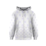 Polka Dots - Pastel Violet on White Kid s Zipper Hoodie