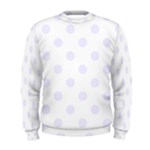 Polka Dots - Pastel Violet on White Men s Sweatshirt