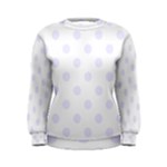 Polka Dots - Pastel Violet on White Women s Sweatshirt