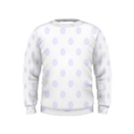 Polka Dots - Pastel Violet on White Kid s Sweatshirt