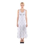 Polka Dots - Pastel Violet on White Full Print Maxi Dress