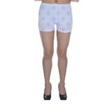 Polka Dots - Pastel Violet on White Skinny Shorts