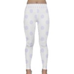 Polka Dots - Pastel Violet on White Yoga Leggings