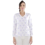 Polka Dots - Pastel Violet on White Wind Breaker (Women)