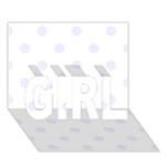Polka Dots - Pastel Violet on White GIRL 3D Greeting Card (7x5)