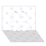 Polka Dots - Pastel Violet on White Clover 3D Greeting Card (7x5)
