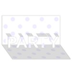 Polka Dots - Pastel Violet on White PARTY 3D Greeting Card (8x4)