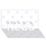 Polka Dots - Pastel Violet on White HUGS 3D Greeting Card (8x4)