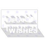 Polka Dots - Pastel Violet on White Best Wish 3D Greeting Card (8x4)