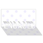 Polka Dots - Pastel Violet on White ENGAGED 3D Greeting Card (8x4)