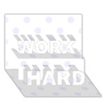 Polka Dots - Pastel Violet on White WORK HARD 3D Greeting Card (7x5)