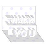 Polka Dots - Pastel Violet on White THANK YOU 3D Greeting Card (7x5)
