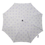 Polka Dots - Pastel Violet on White Hook Handle Umbrella (Medium)