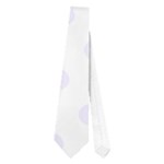 Polka Dots - Pastel Violet on White Necktie (One Side)