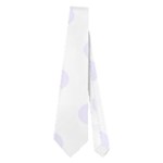 Polka Dots - Pastel Violet on White Necktie (Two Side)