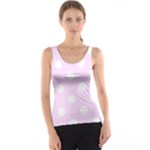Polka Dots - White on Pale Thistle Violet Tank Top