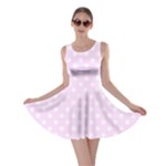 Polka Dots - White on Pale Thistle Violet Skater Dress