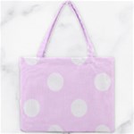 Polka Dots - White on Pale Thistle Violet Mini Tote Bag