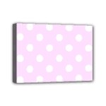 Polka Dots - White on Pale Thistle Violet Mini Canvas 7  x 5  (Stretched)