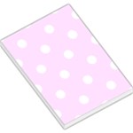 Polka Dots - White on Pale Thistle Violet Large Memo Pads