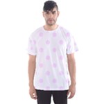 Polka Dots - Pale Thistle Violet on White Men s Sport Mesh Tee