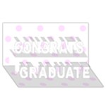 Polka Dots - Pale Thistle Violet on White Congrats Graduate 3D Greeting Card (8x4)