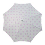 Polka Dots - Pale Thistle Violet on White Golf Umbrella