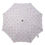 Polka Dots - Pale Thistle Violet on White Hook Handle Umbrella (Small)