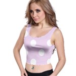 Polka Dots - White on Thistle Violet Crop Top
