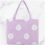 Polka Dots - White on Thistle Violet Mini Tote Bag