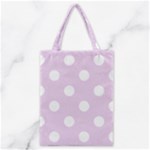 Polka Dots - White on Thistle Violet Classic Tote Bag