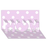 Polka Dots - White on Thistle Violet MOM 3D Greeting Card (8x4)