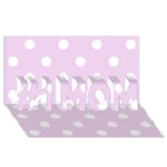 Polka Dots - White on Thistle Violet #1 MOM 3D Greeting Cards (8x4)
