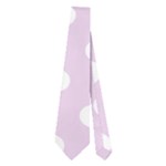 Polka Dots - White on Thistle Violet Necktie (Two Side)
