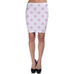 Polka Dots - Thistle Violet on White Bodycon Skirt