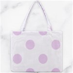 Polka Dots - Thistle Violet on White Mini Tote Bag